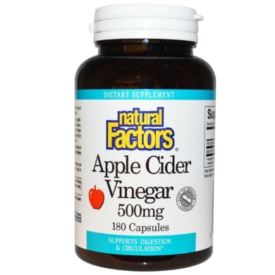 Apple Cider Vinegar, 500 mg, 180 Capsules