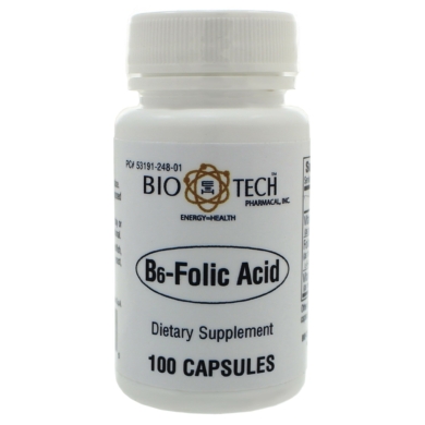 B-6 Folic Acid - 100 capsules