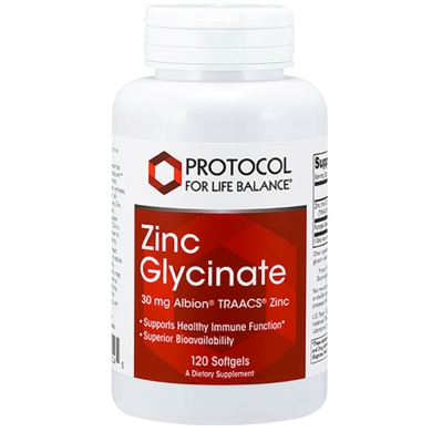 Zinc Glycinate 30mg Albion TRACCS Zinc - 120 softgels