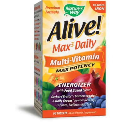 Alive! Max3 Daily Multi-Vitamin Iron-free - 90 tablets
