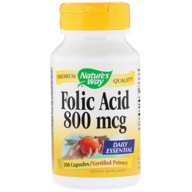 Folic Acid - 100 capsules