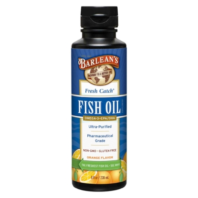 Fresh Catch Fish Oil Orange Flavor Liquid - 8 ounces