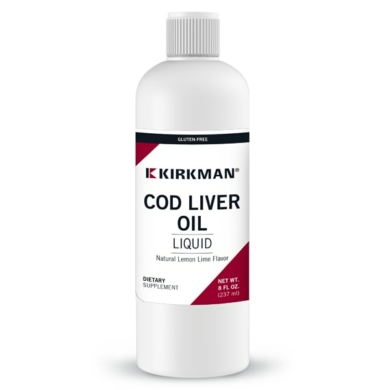 Cod Liver Oil Liquid - Lemon-Lime Flavor 8 oz
