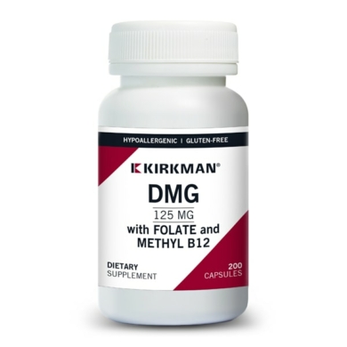 DMG 125 mg with Folate and Methyl B-12 - Hypoallergenic - 200 capsules
