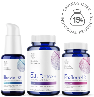 Bioclear Microbiome Detox Program  With Biocidin LSF (Liposomal Formula) (1 month supply)