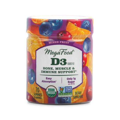 D3 Wellness 1000 IU Gummies, Mixed Fruit - 70 gummies